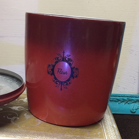 West Bend Vintage Flour Canister Red Hombre EVC - Picture 2 of 8